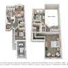 Floor plan: 2X2 Townhouse + Loft