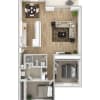 Floor plan: Two Bedroom-Two Bath