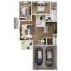 Floor plan: Edgewater 2 Deluxe