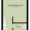 Floor plan: Studio 1 Bath A3