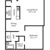 Floor plan: 1 Bedroom