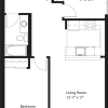 Floor plan: 2 Bedroom 1 Bath A