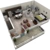 Floor plan: 1 BR Grand Overlook