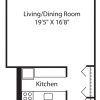 Floor plan: Longfellow Studio 17,4