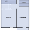 Floor plan: 1x1hr