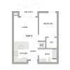 Floor plan: 1br-a