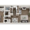Floor plan: Ravenwood 1 Bed 1 Bath Medium