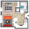 Floor plan: Studio - 26 WB