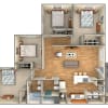 Floor plan: 4 Bedroom