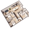 Floor plan: Dali Bleu