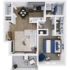 Floor plan: 1X1AUP - Pine Renovated