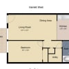 Floor plan: 1 Bedroom