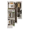 Floor plan: Traditional 2 Bedroom
