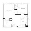 Floor plan: 1 Bed small