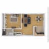 Floor plan: 1 Bedroom/1 Bathroom