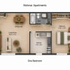 Floor plan: 1 Bedroom