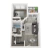 Floor plan: 1 bedroom 