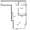 Floor plan: 1x1 Large F