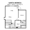 Floor plan: 1X1-A