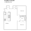 Floor plan: Renovated 2 Bedroom 1 Bath