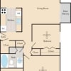 Floor plan: 2 Bed, 1 Bath B2