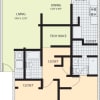 Floor plan: 2 x 2 Everett