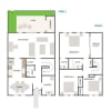 Floor plan: Makai 3/2.5 1368sf