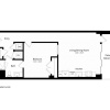 Floor plan: 1 Bed - 1 Bath | a24 - Weiler