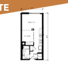 Floor plan: MFTE Urban 1 Bedroom - U1