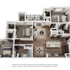 Floor plan: 3 Bedroom, 2 Bathroom