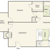 Floor plan: Type B : 1 Bed 1 Bath