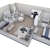 Floor plan: 2-2 BR Retreat Overlook