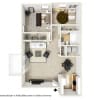 Floor plan: 2 Bedroom 1 Bath