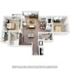 Floor plan: 2 Bed/2 Bath-C08