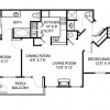 Floor plan: 2 Bed 2 Bath B1