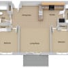 Floor plan: Two Bedroom Small