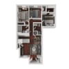 Floor plan: 3 Bed 2 Bath