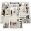 Floor plan: One Bedroom A1AD