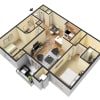 Floor plan: Lancaster - Two Bed Two Bath