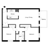 Floor plan: 2 Bedroom 1 Bath