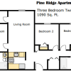 Floor plan: 3 Bed, 2 Bath-32A Renovated
