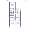 Floor plan: 2 BR/2BA 