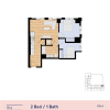Floor plan: 1x1 A w/ Den