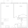 Floor plan: 1 Bed/1 Bath-A3d