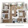 Floor plan: 2x2 - Terazzo (b20c)