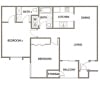 Floor plan: 2x2 Silver W/D