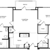 Floor plan: Two Bedrooms/Two Baths- HC