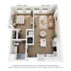Floor plan: 1BR TYPE F