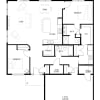 Floor plan: 2 Bed 2 Bath