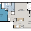 Floor plan: 1 Bedroom 1 Bathroom